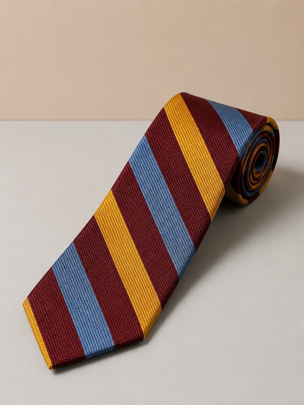 Dion Signature Striped Silk Tie
